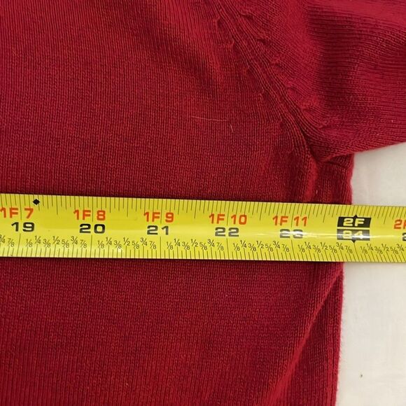 Nautica Red Cotton Knit Sweater Mens Size Extra Large Preppy Casual - Picture 5 of 9